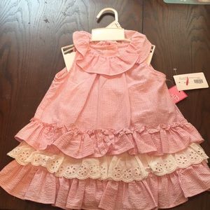 Peaches and cream ruffled dress